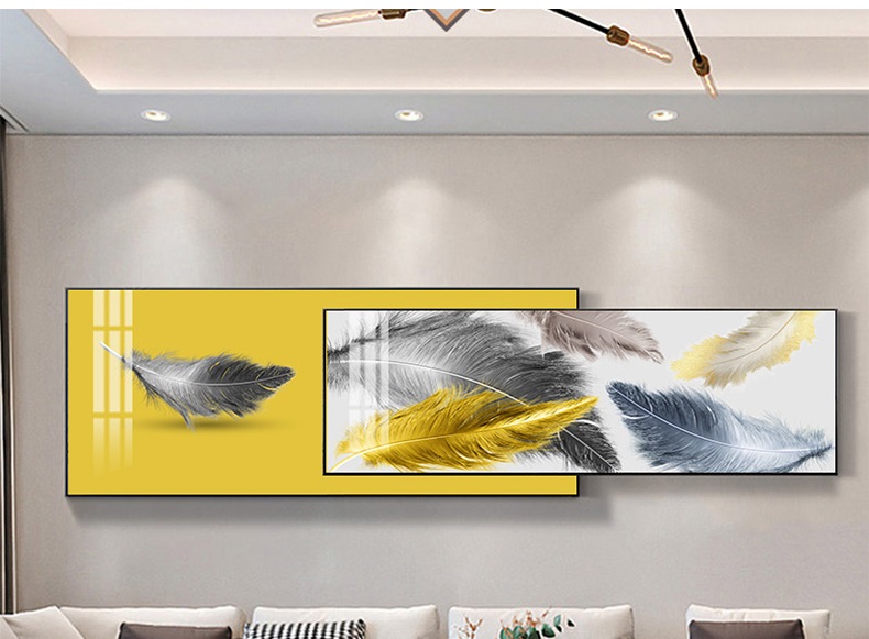 現(xiàn)代簡(jiǎn)約風(fēng)晶瓷畫沙發(fā)背景墻壁畫