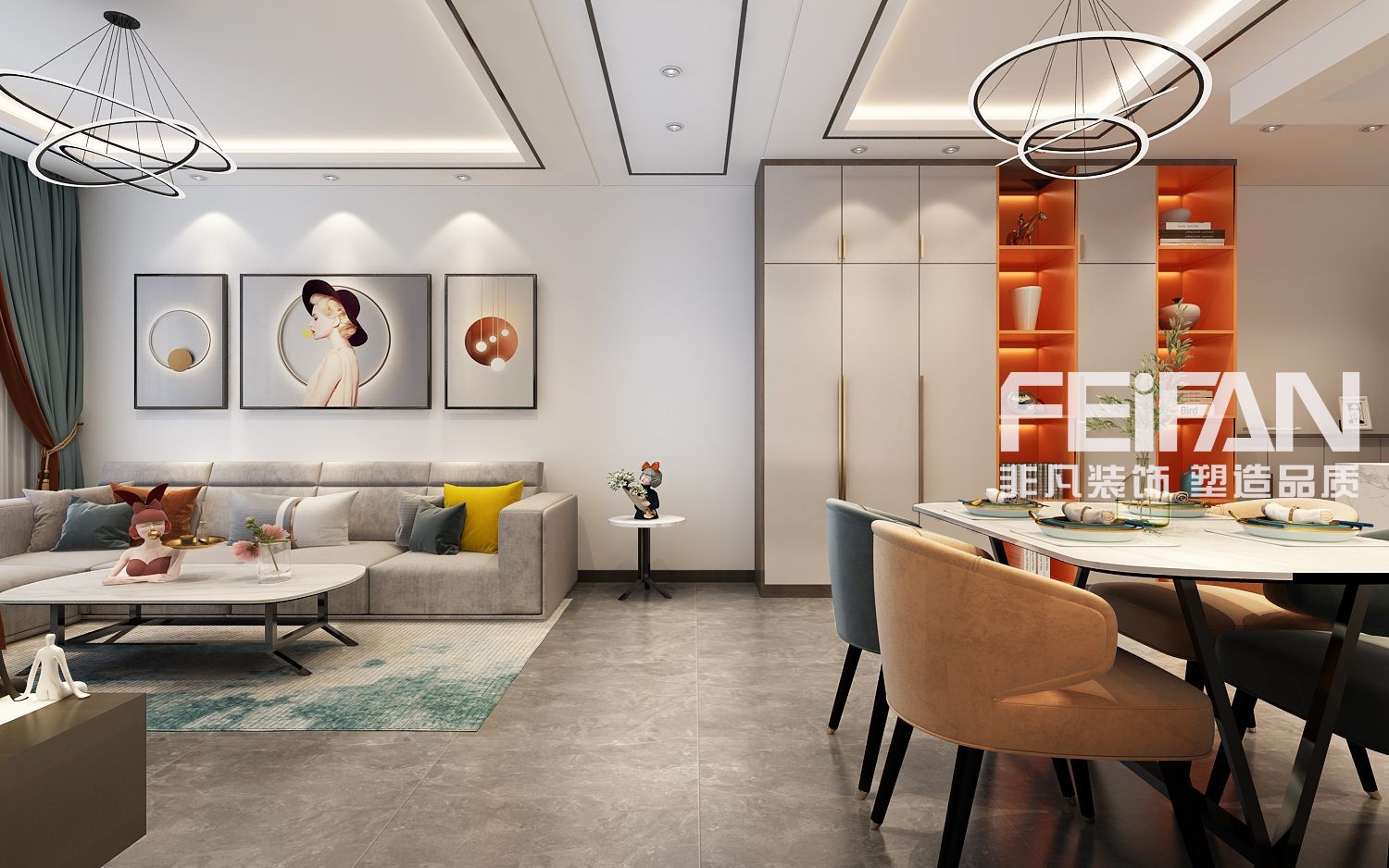 裝修時橙色配什么顏色好看