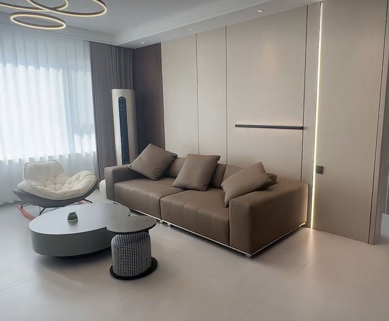 大慶欣悅里122m2現(xiàn)代簡約風整裝修實景拍攝